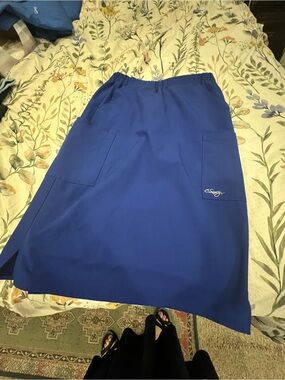 C Saucy Women's Caribbean Blue Scrub Skirt